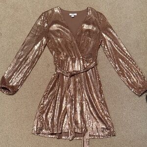 Nine West Shimmering Gold Dress